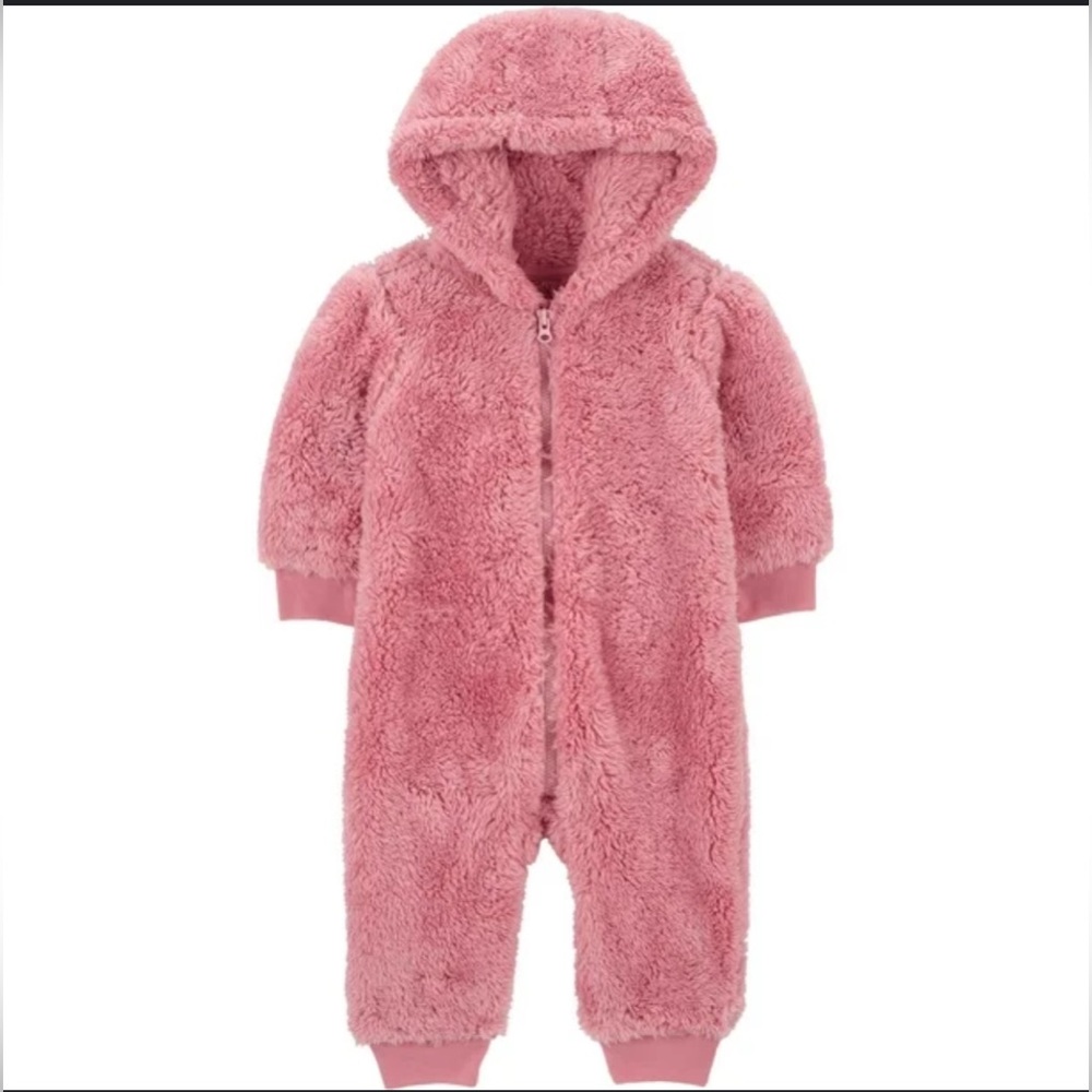 Cozy Pink Fleece Baby Onesie